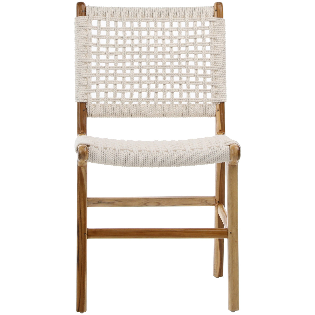 Diaz Dining Chair, White Rope, Set of 2 by Dovetail at Eve Furniture