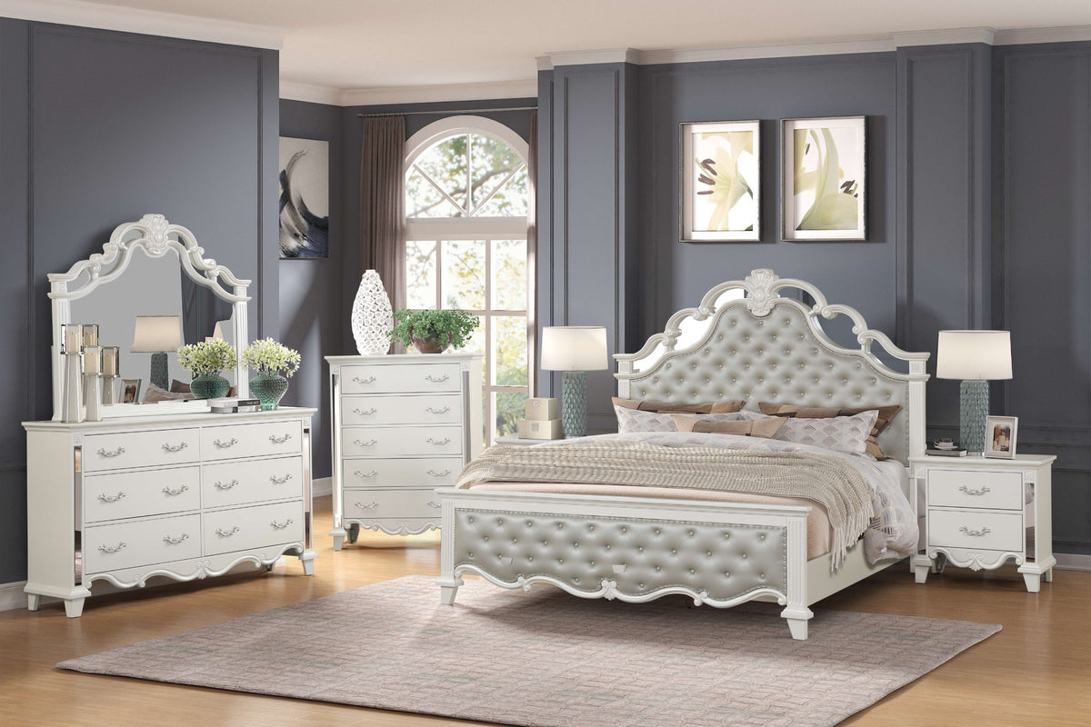 Sonia Pearl Bedroom Set by Cosmos Furniture at Eve Furniture