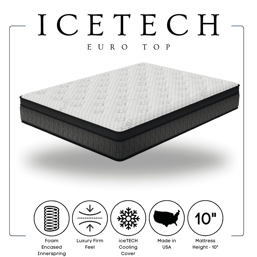 Icetech 10" Euro Top King Mattress by Happy Homes at Eve Furniture