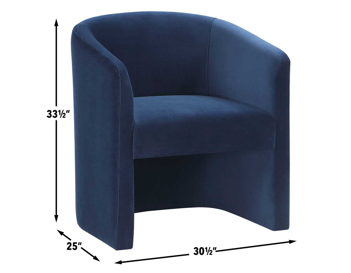 Iris Indigo Upholstered Chair by Steve Silver at Eve Furniture
