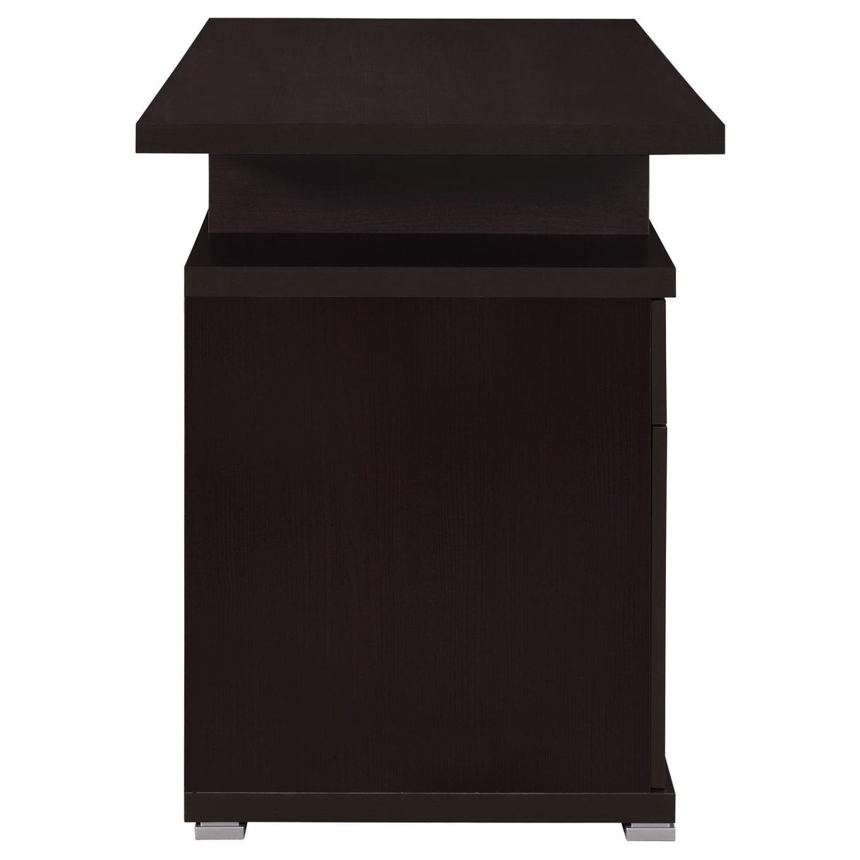 Irving Cappuccino 2-Drawer Office Desk with Cabinet by Coaster at Eve Furniture