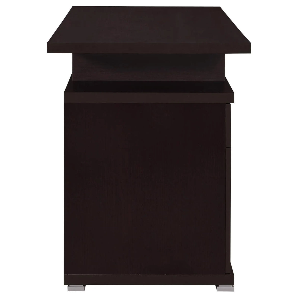 Irving Cappuccino 2-Drawer Office Desk with Cabinet by Coaster at Eve Furniture