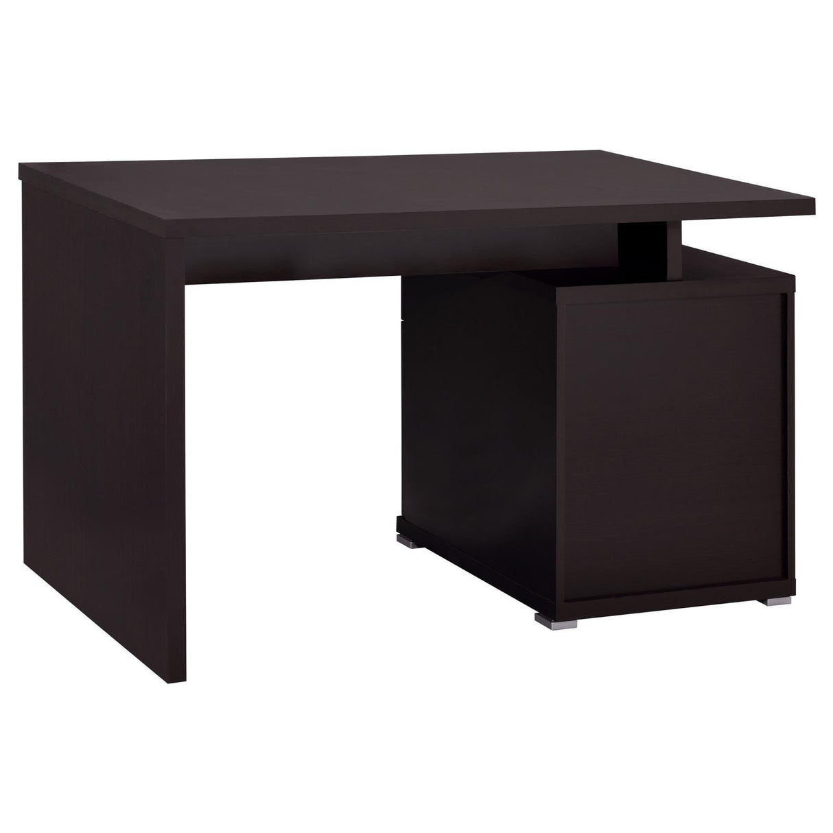 Irving Cappuccino 2-Drawer Office Desk with Cabinet by Coaster at Eve Furniture