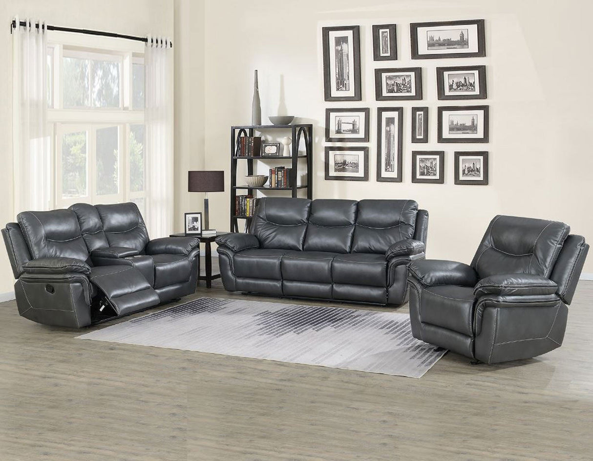 Isabella Manual Reclining Sofa, Grey by Steve Silver at Eve Furniture