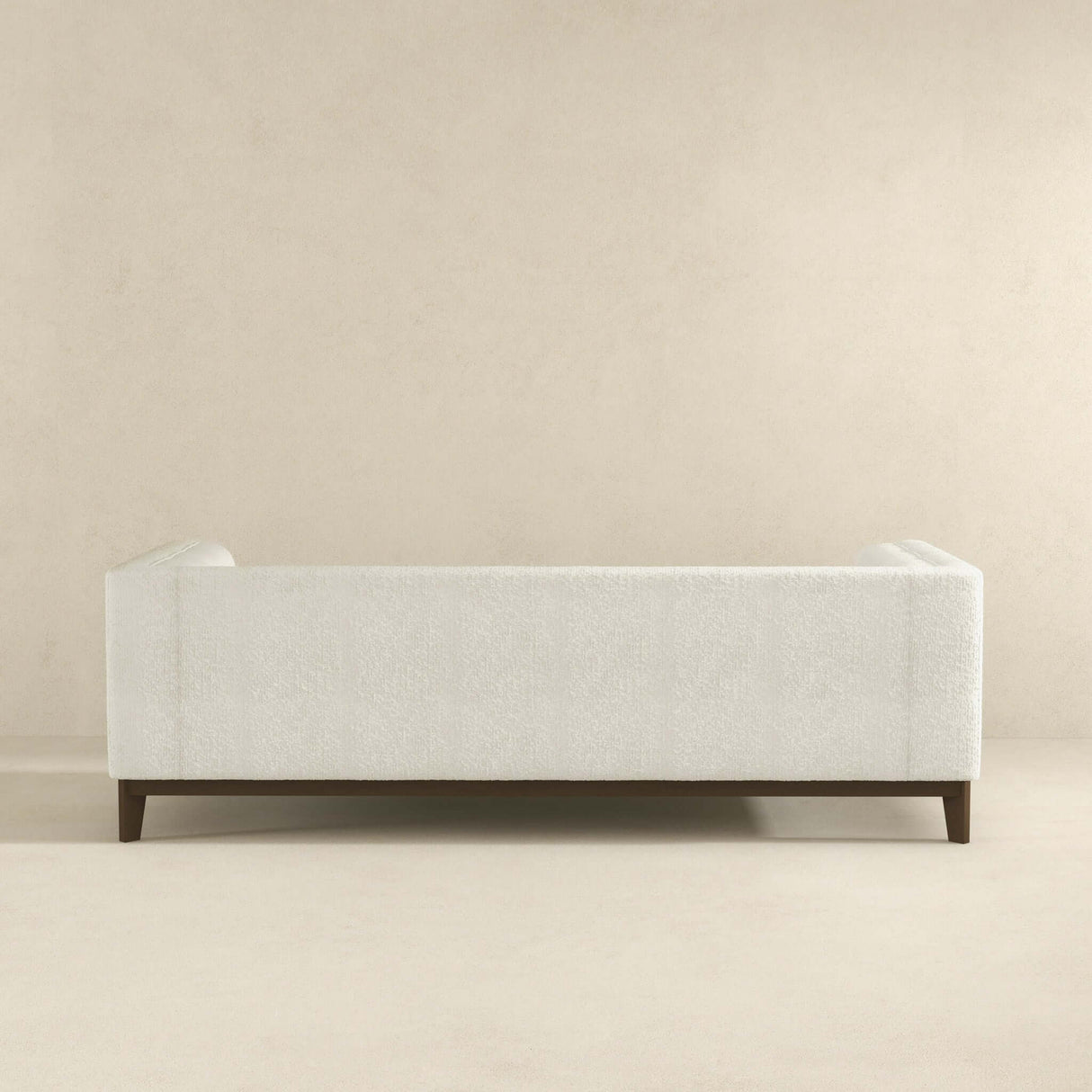 Melissa Mid-Century White Boucle Modern Sofa by Ashcroft Imports at Eve Furniture