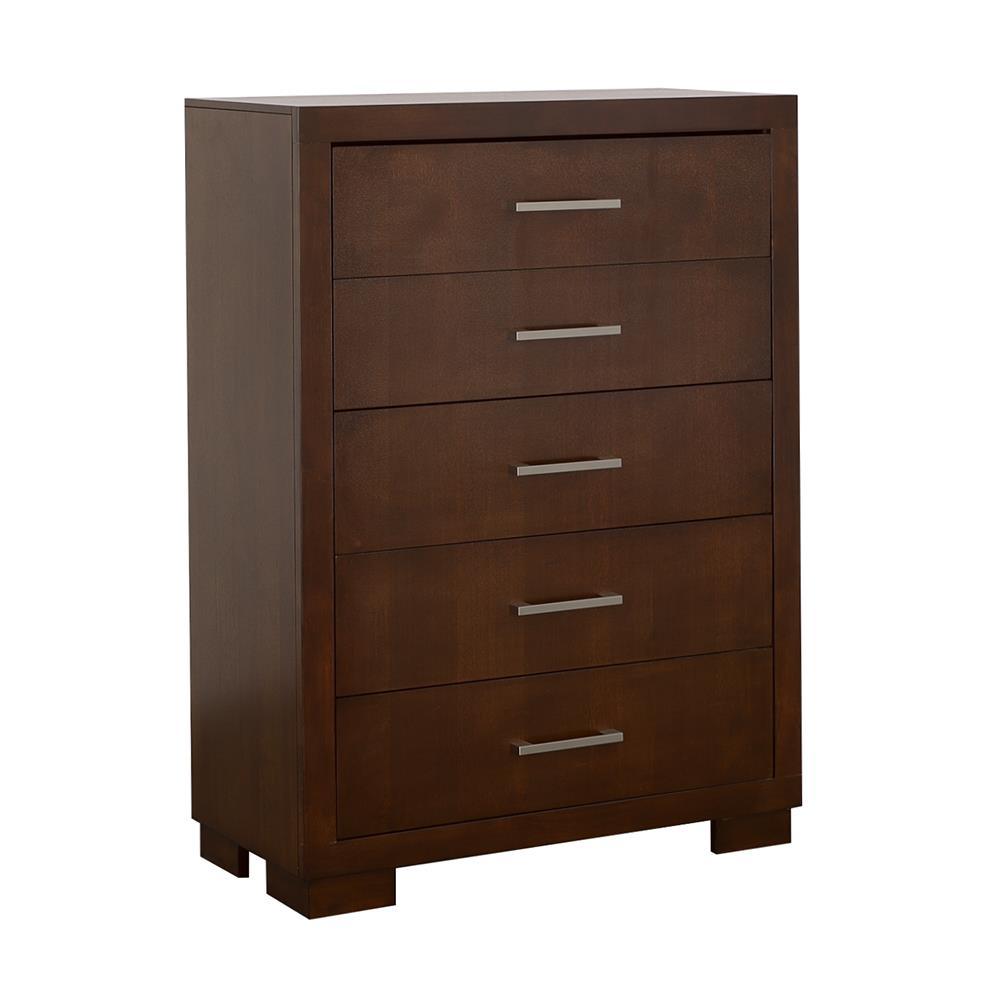 Jessica Cappuccino 5-Drawer Chest by Coaster at Eve Furniture