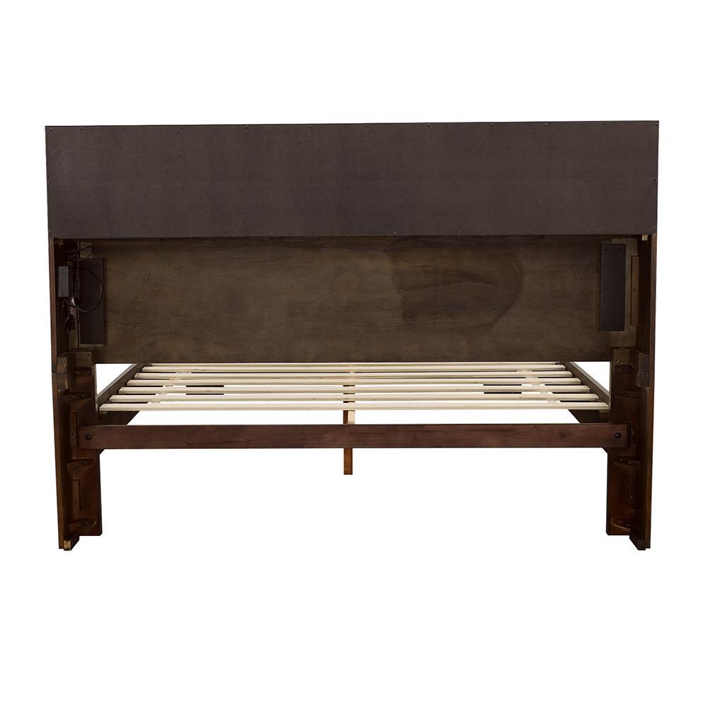 Jessica Cappuccino Queen Bed with Storage Headboard by Coaster at Eve Furniture