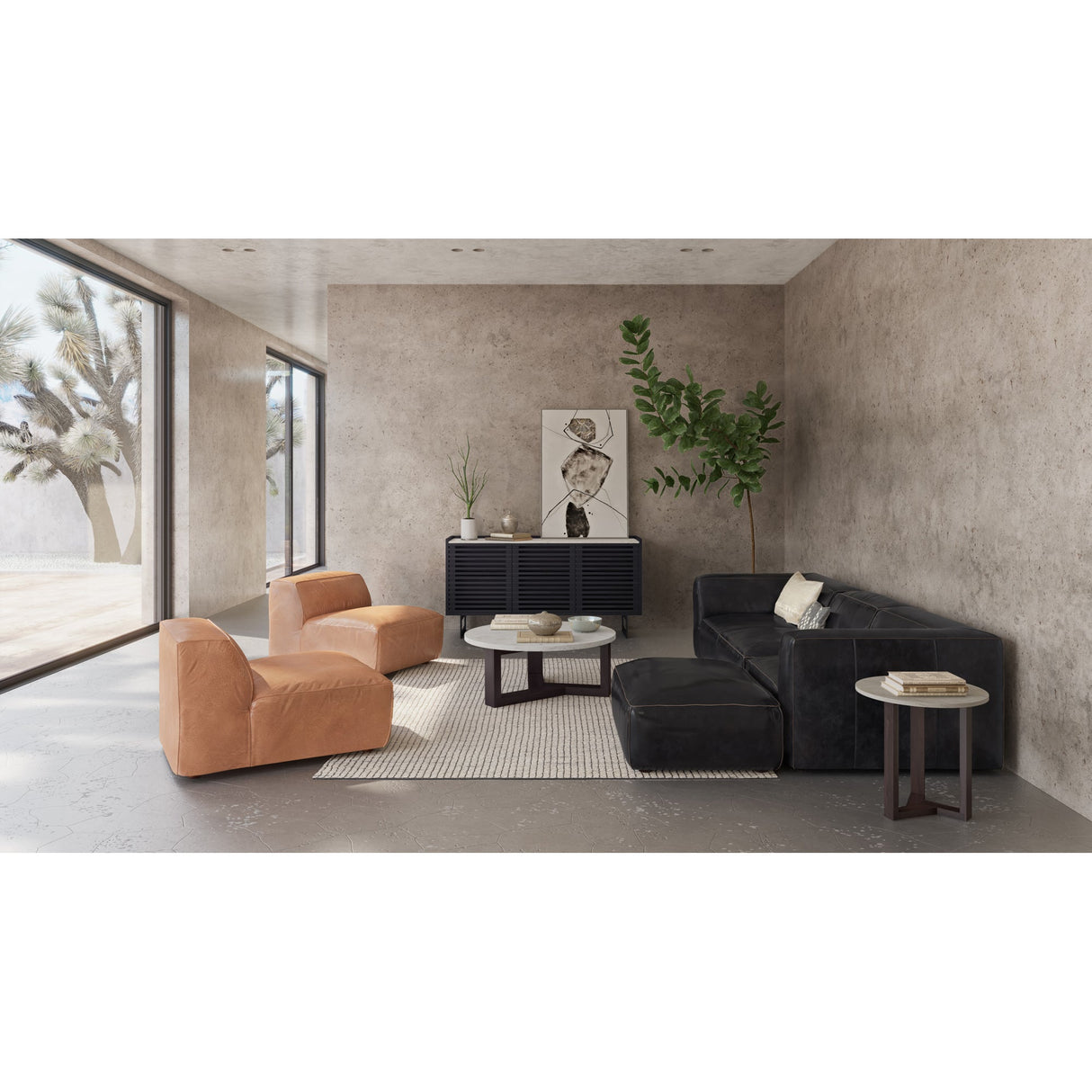 Jinxx Charcoal Grey Coffee Table by Moe's Home at Eve Furniture