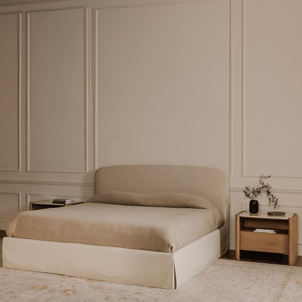 Joan Cream Queen Storage Bed by Moe's Home at Eve Furniture