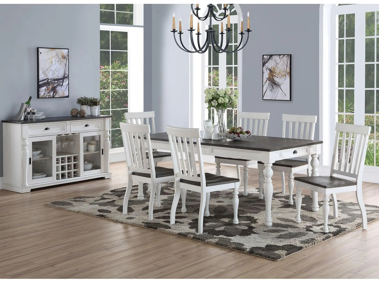 Joanna 64-80 inch Dining Table w/ 16″Leaf by Steve Silver at Eve Furniture