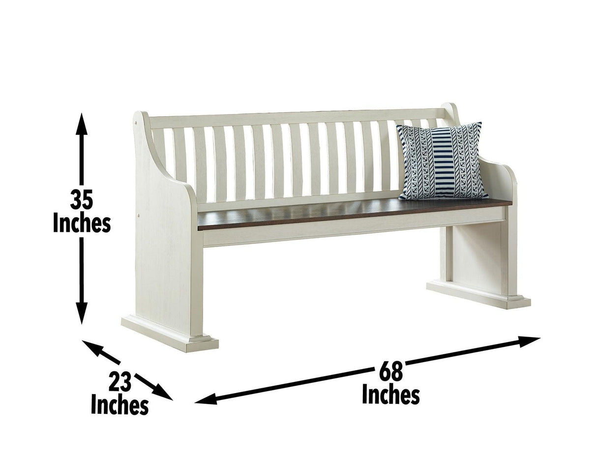 Joanna Bench with Back by Steve Silver at Eve Furniture