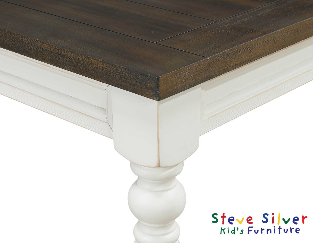 Joanna Mocha/Ivory Kids Dining Table by Steve Silver at Eve Furniture