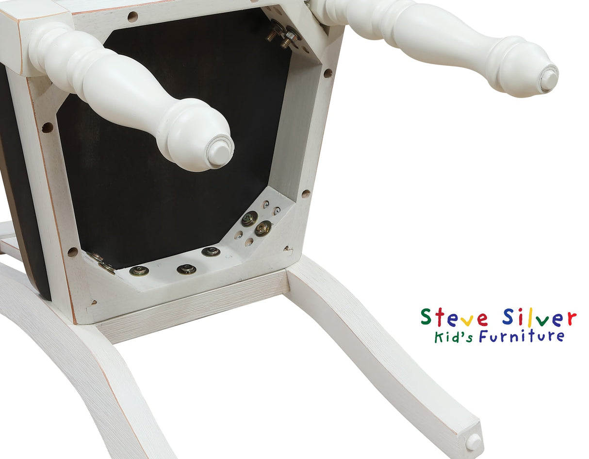 Joanna Mocha/Ivory Solid Wood Kids Dining Side Chair by Steve Silver at Eve Furniture