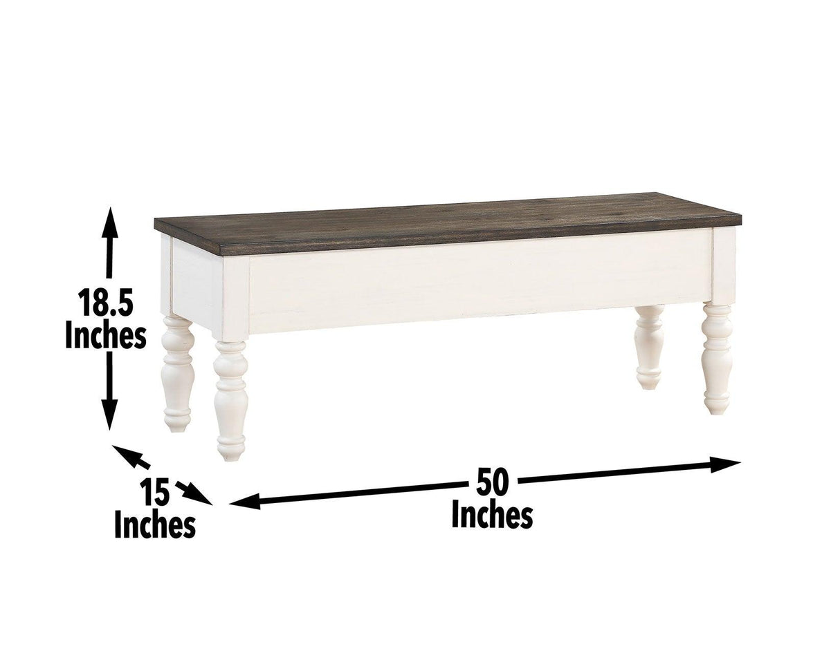 Joanna Two Tone Storage Bench by Steve Silver at Eve Furniture