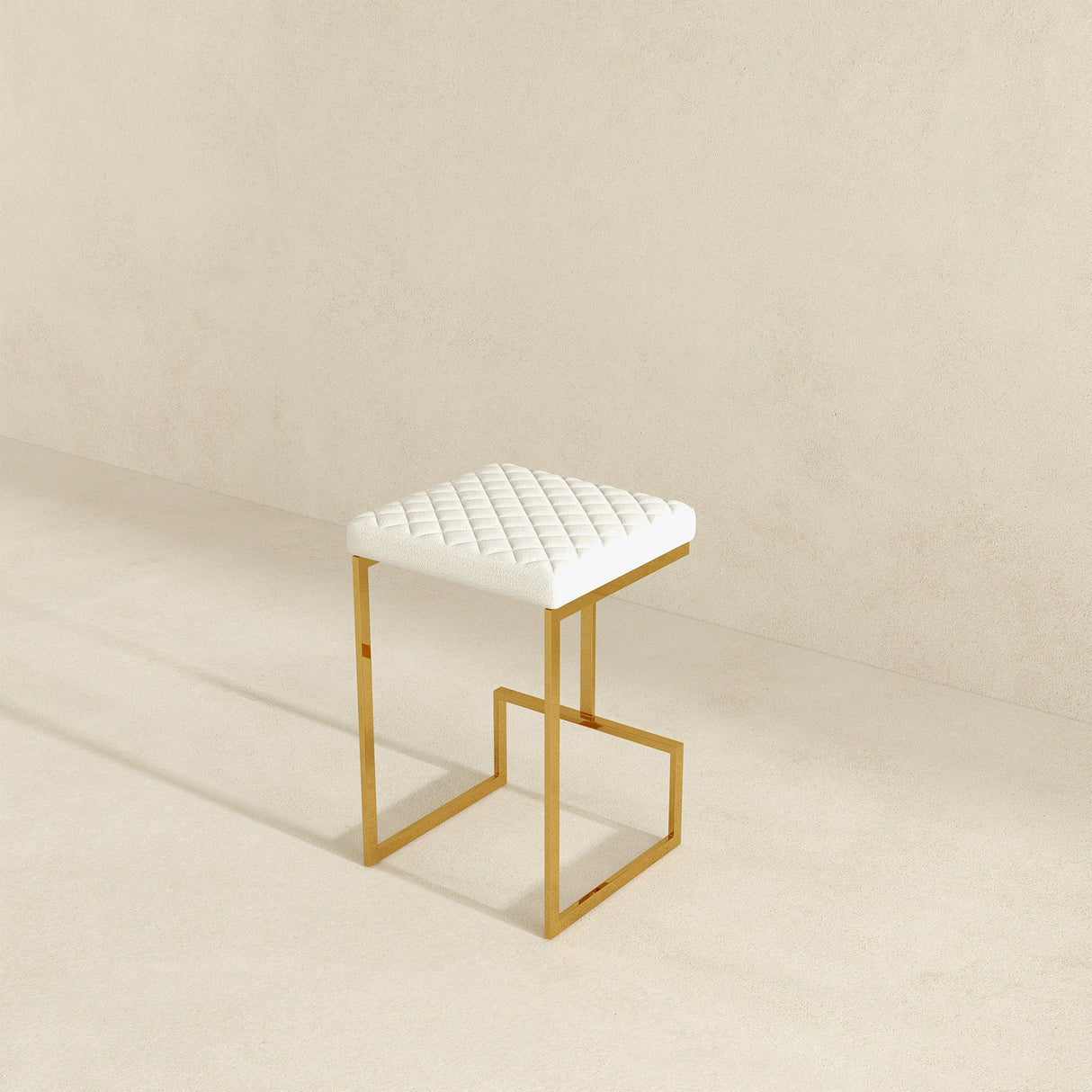 Joel Beige Boucle Counter Stool by Ashcroft Imports at Eve Furniture