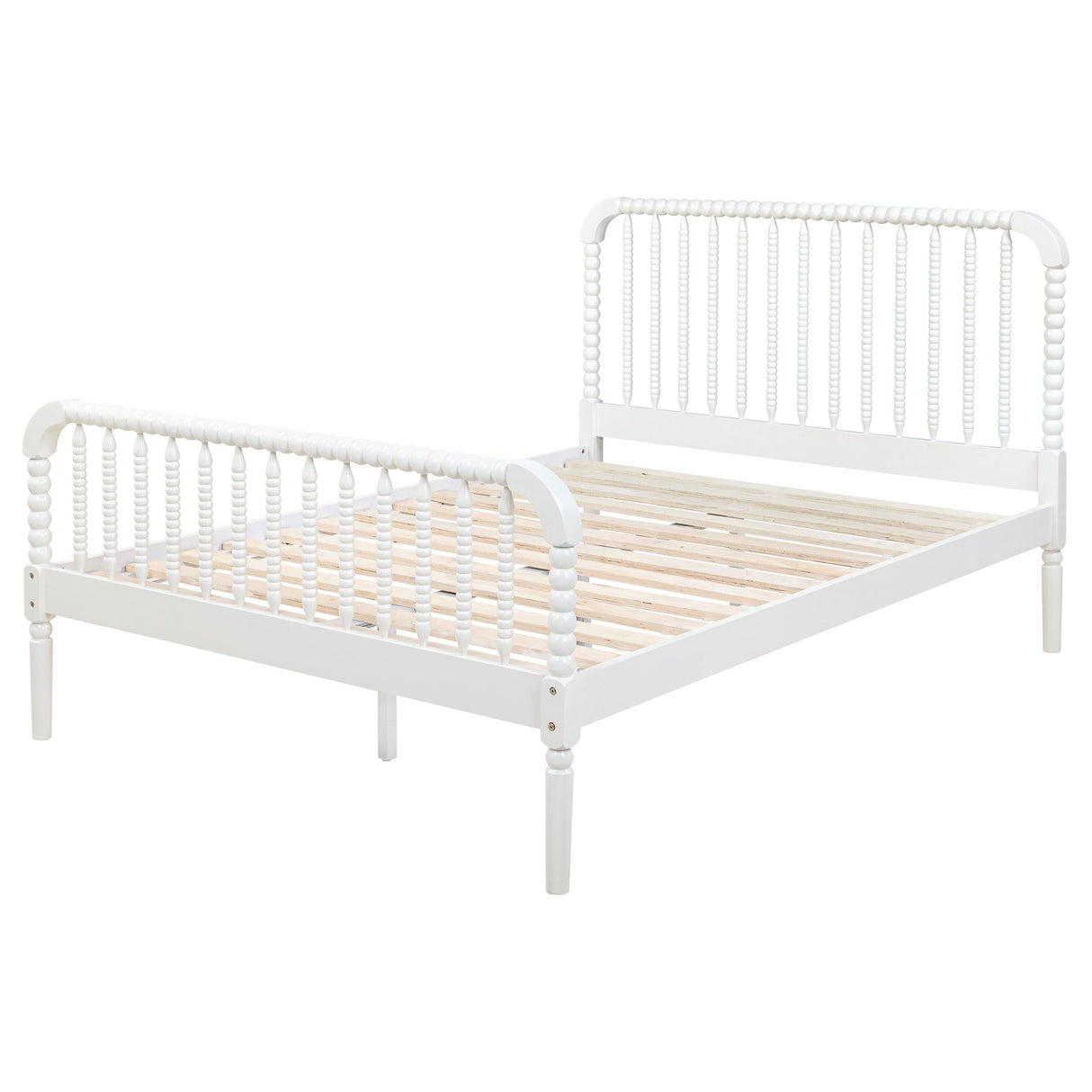 Jones White Wood Full Open Frame Bed by Coaster at Eve Furniture