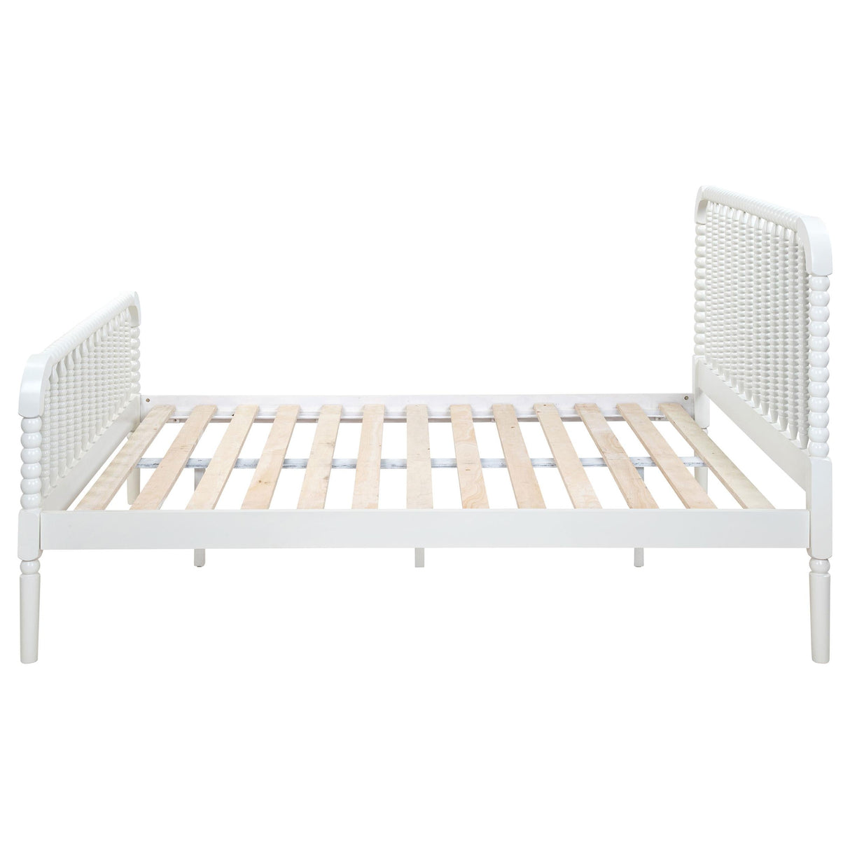 Jones White Wood Full Open Frame Bed by Coaster at Eve Furniture