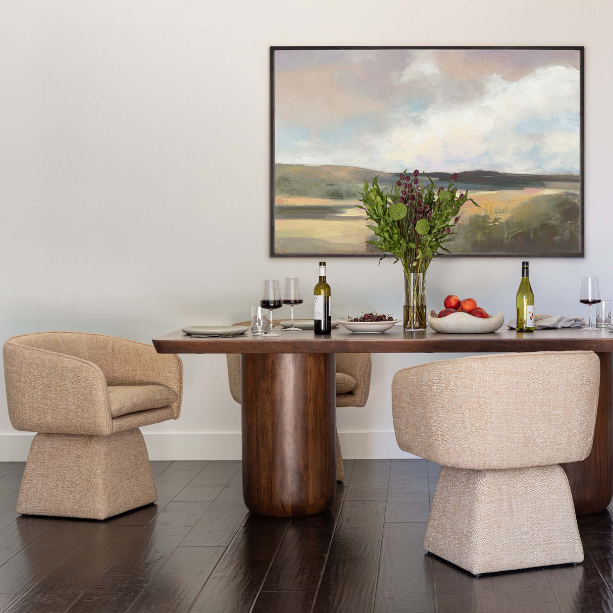 Jonie Swivel Dining Chair, Camel by Dovetail at Eve Furniture