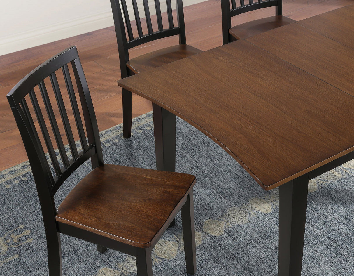 Joplin Walnut/Ebony Solid Wood Dining Chair, Set of 2 by Steve Silver at Eve Furniture