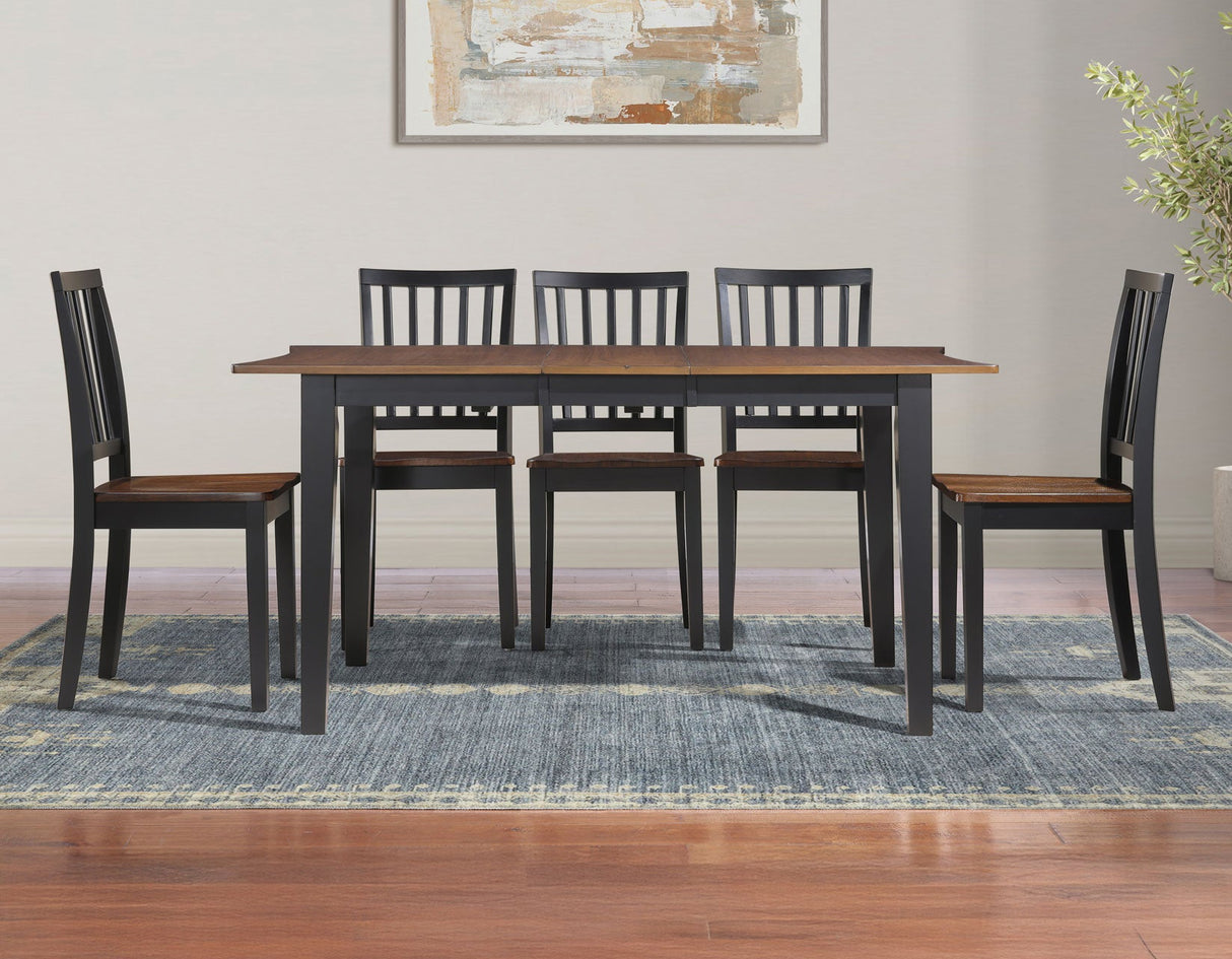 Joplin Walnut/Ebony Solid Wood Dining Chair, Set of 2 by Steve Silver at Eve Furniture