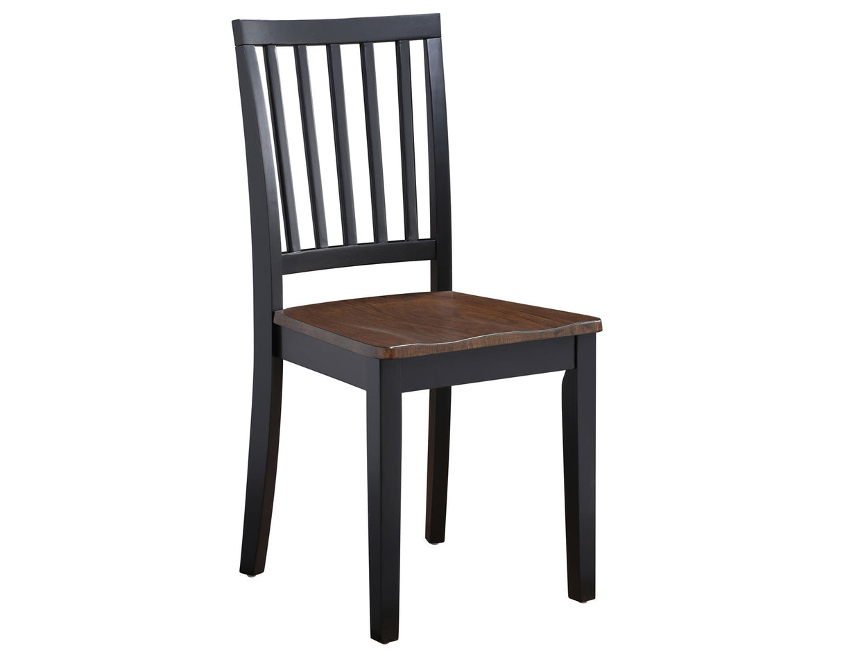 Joplin Walnut/Ebony Solid Wood Dining Chair, Set of 2 by Steve Silver at Eve Furniture