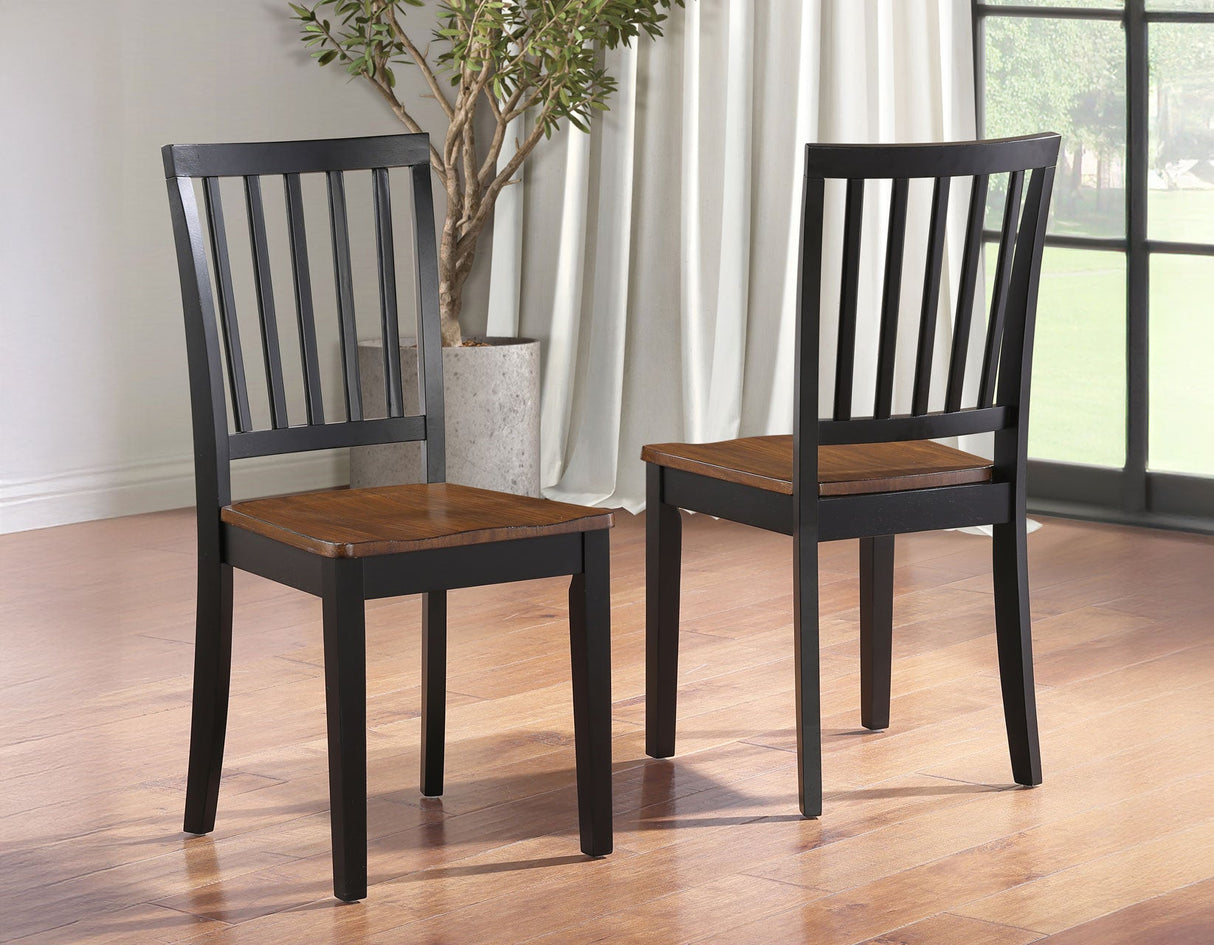 Joplin Walnut/Ebony Solid Wood Dining Chair, Set of 2 by Steve Silver at Eve Furniture