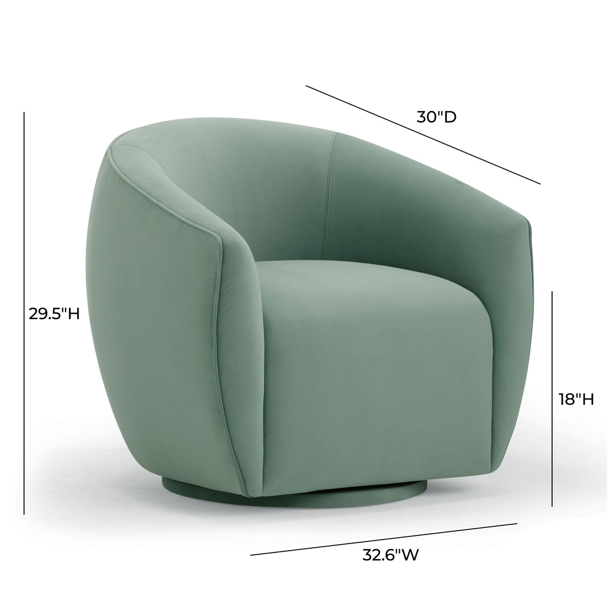 Jordan Velvet Swivel Chair by TOV Furniture at Eve Furniture