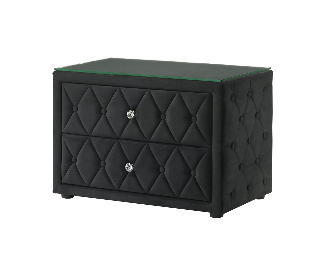 Josephine Black Nightstand by Crown Mark at Eve Furniture