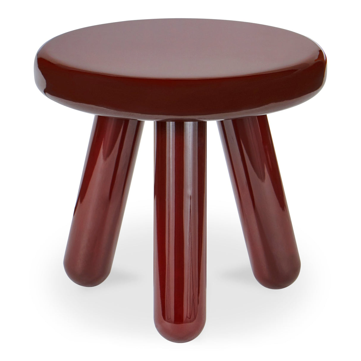 Joy Deep Red Accent Table by Moe's Home at Eve Furniture