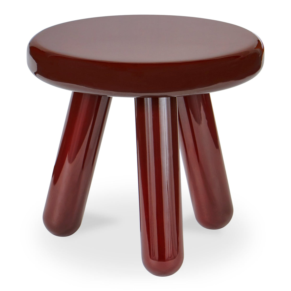 Joy Deep Red Accent Table by Moe's Home at Eve Furniture