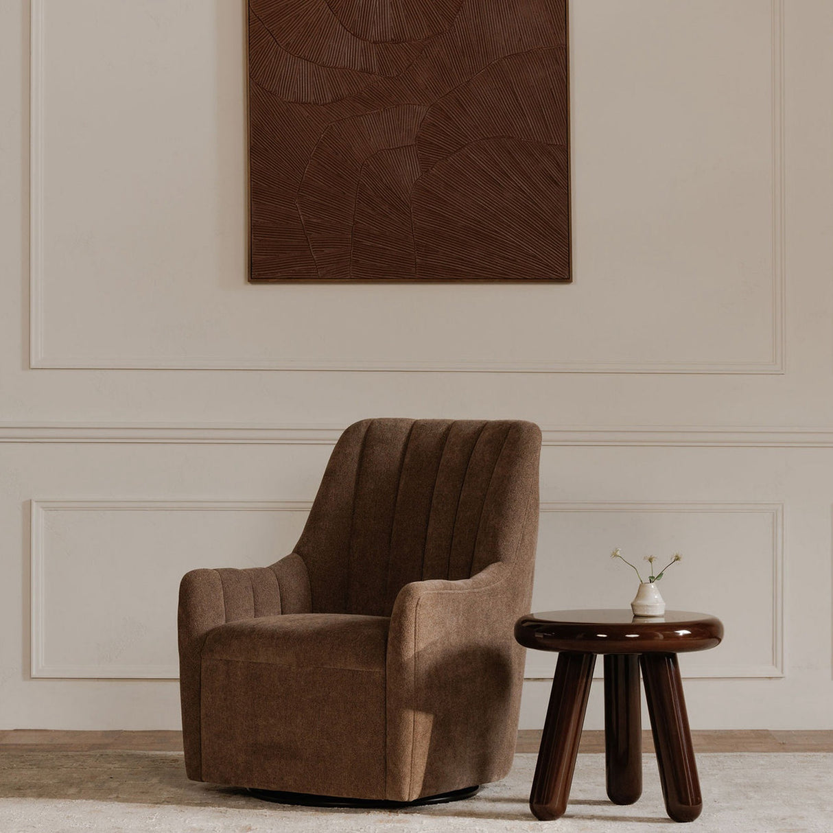 Joy Deep Red Accent Table by Moe's Home at Eve Furniture