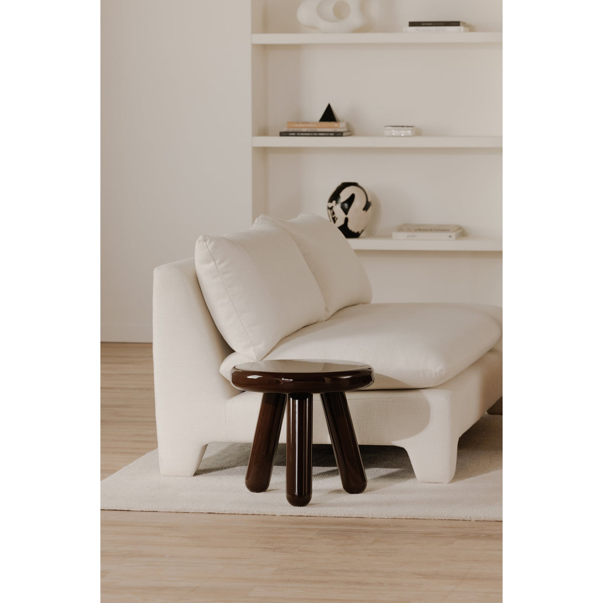 Joy Deep Red Accent Table by Moe's Home at Eve Furniture