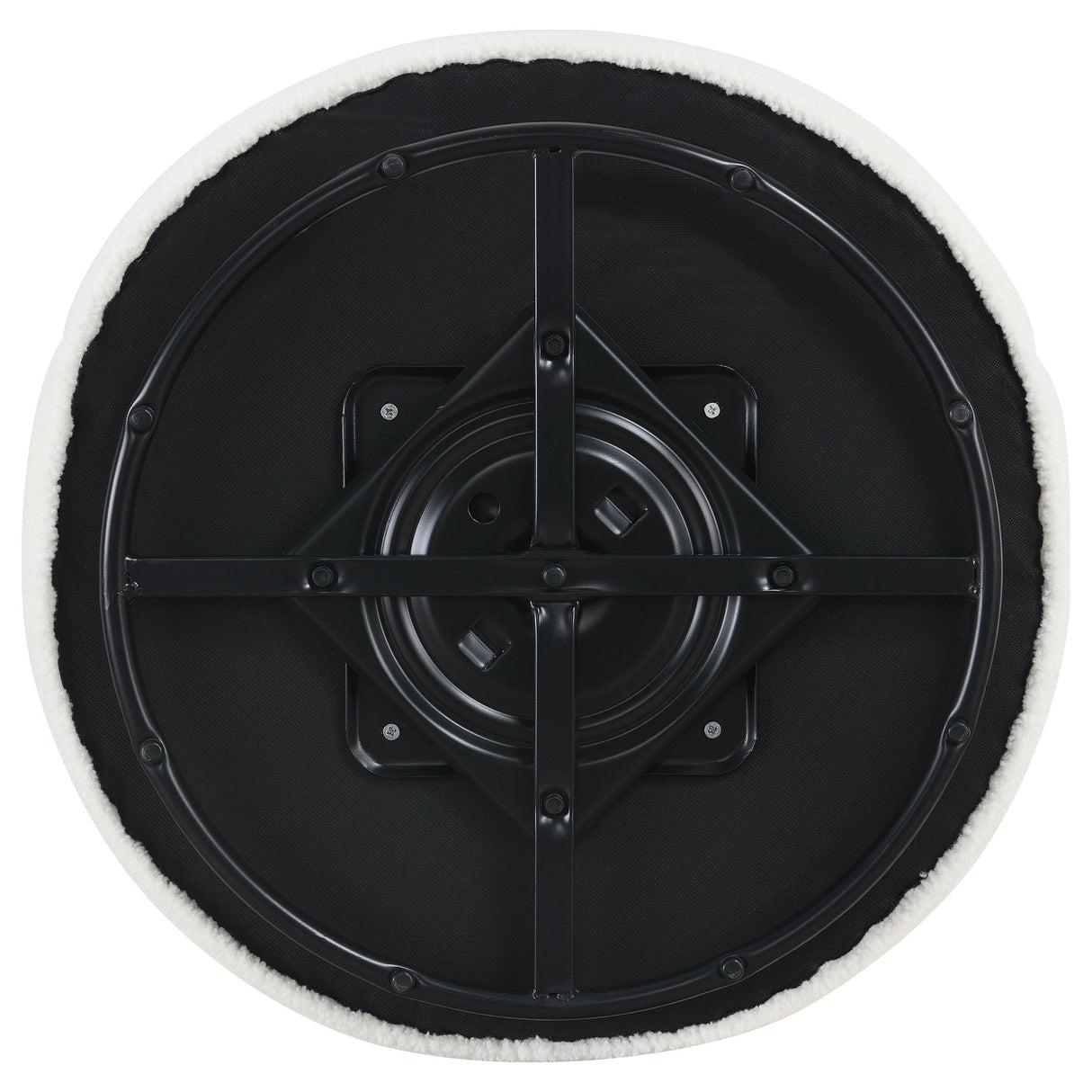 Joyce Upholstered Barrel Back Swivel Chair White by Coaster at Eve Furniture