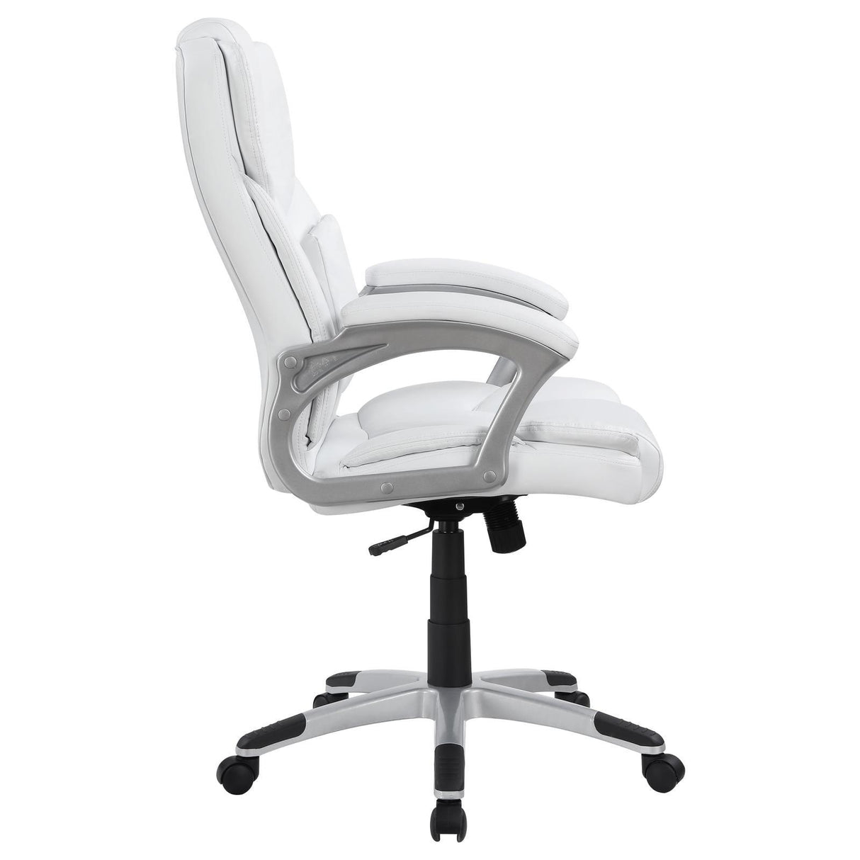 Kaffir White/Silver Adjustable Height Office Chair by Coaster at Eve Furniture