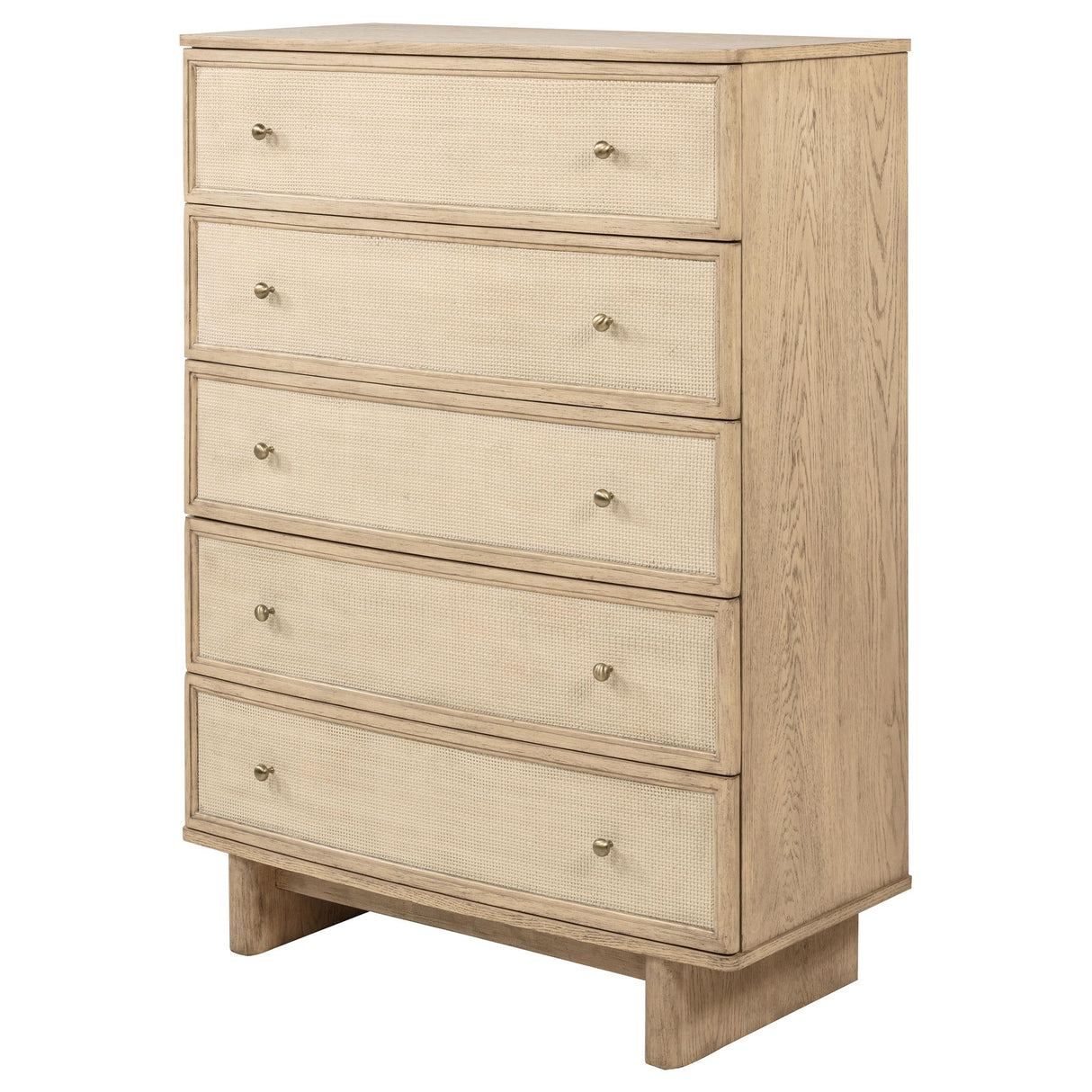 Kailani Beige Oak 5-Drawer Chest by Coaster at Eve Furniture