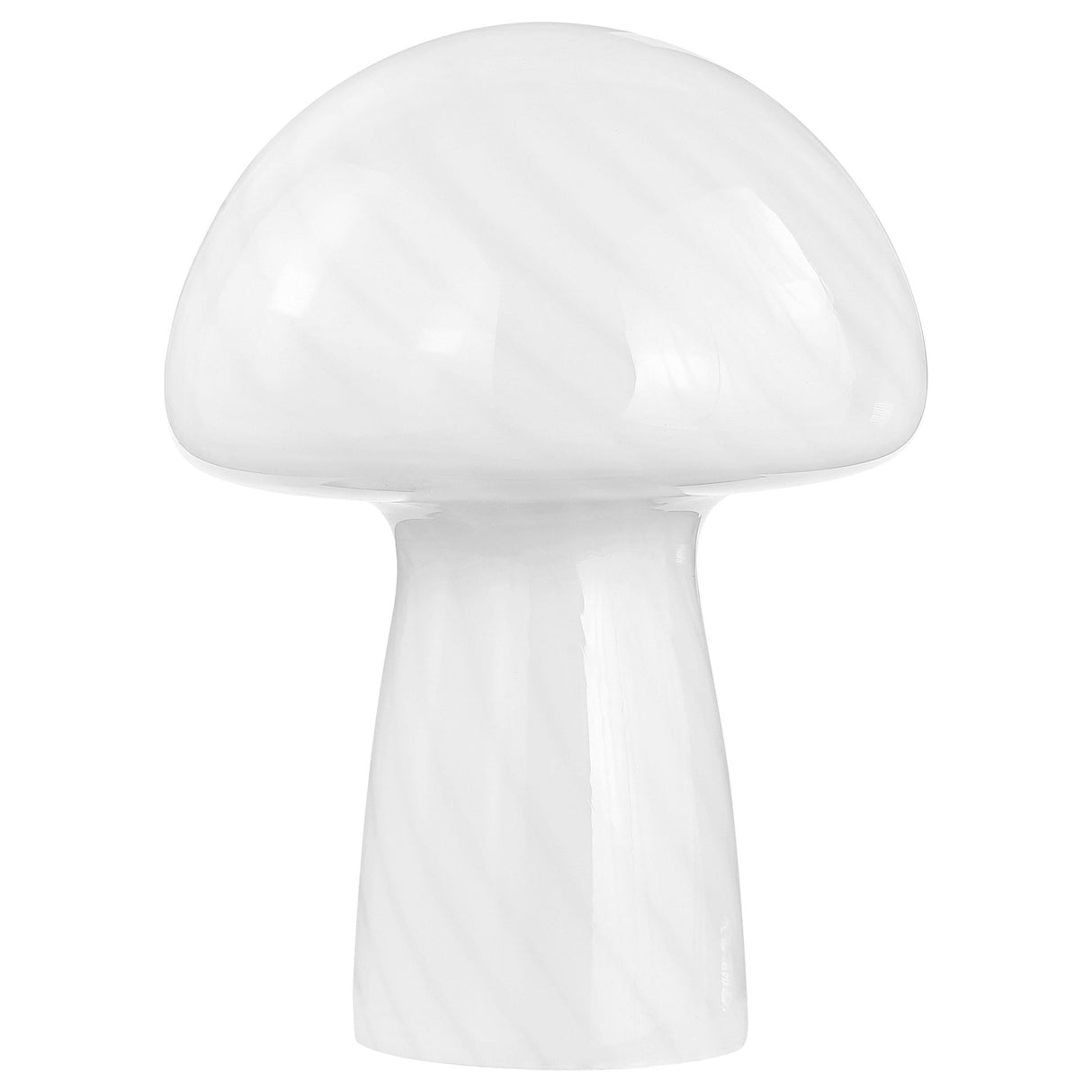 Kanaby White Mushroom Shaped Glass Bedside Table Lamp by Coaster at Eve Furniture