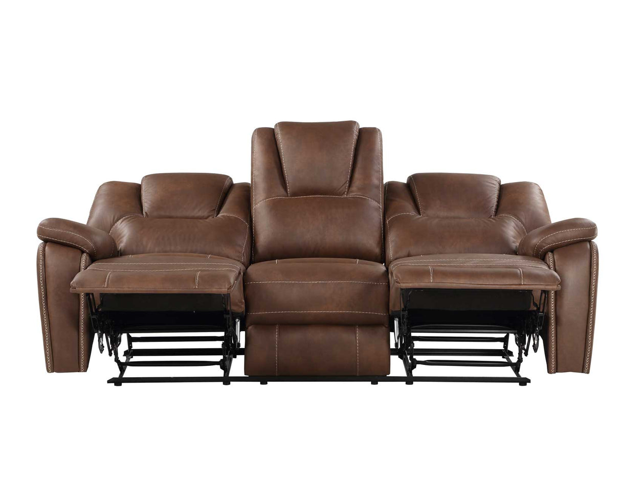 Katrine Brown Manual Reclining Sofa by Steve Silver at Eve Furniture