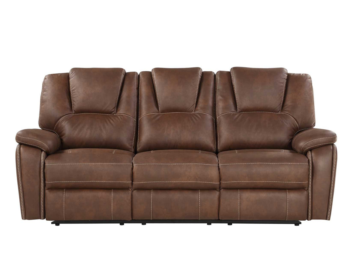 Katrine Brown Manual Reclining Sofa by Steve Silver at Eve Furniture