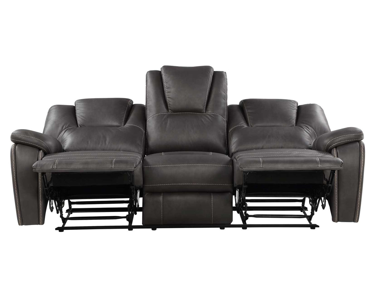 Katrine Charcoal Reclining Sofa by Steve Silver at Eve Furniture