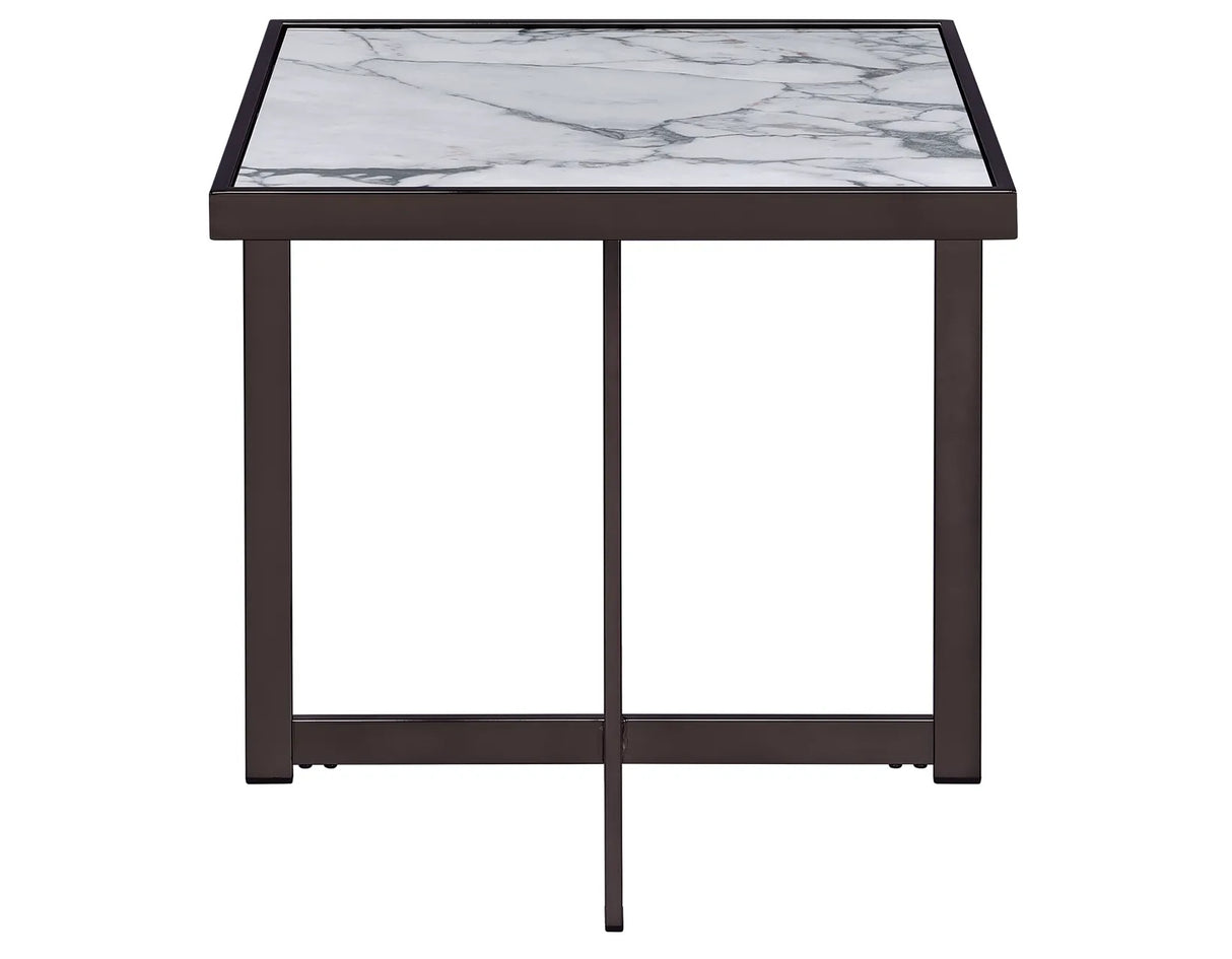 Kayley 23.25″ Sintered Stone End Table by Steve Silver at Eve Furniture