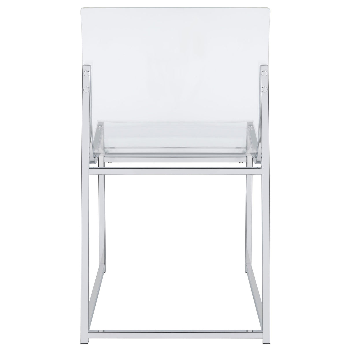 Keeling Chrome 5-Piece Round Glass Top Acrylic Dining Set by Coaster at Eve Furniture