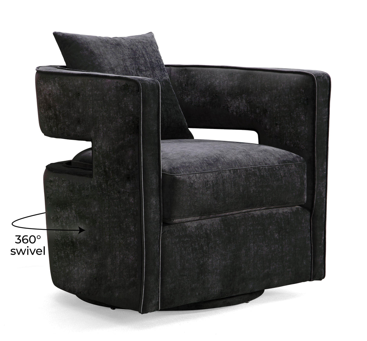 Kennedy Velvet Swivel Accent Chair by TOV Furniture at Eve Furniture