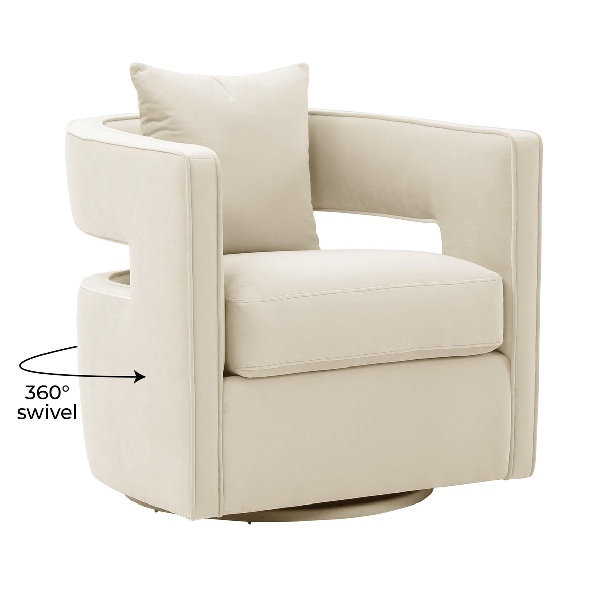 Kennedy Velvet Swivel Accent Chair by TOV Furniture at Eve Furniture