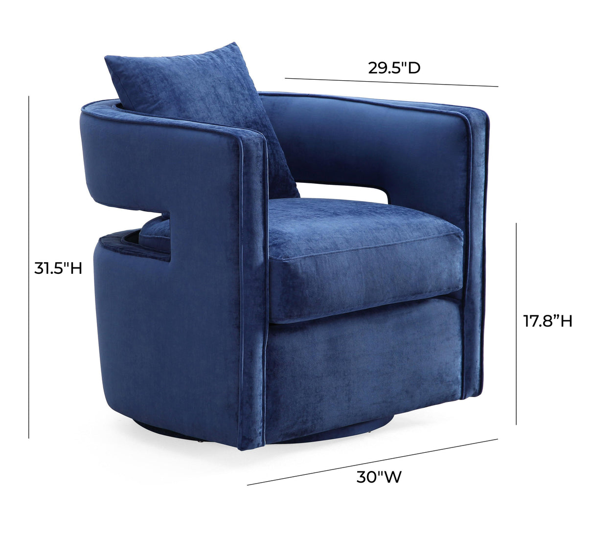 Kennedy Velvet Swivel Accent Chair by TOV Furniture at Eve Furniture