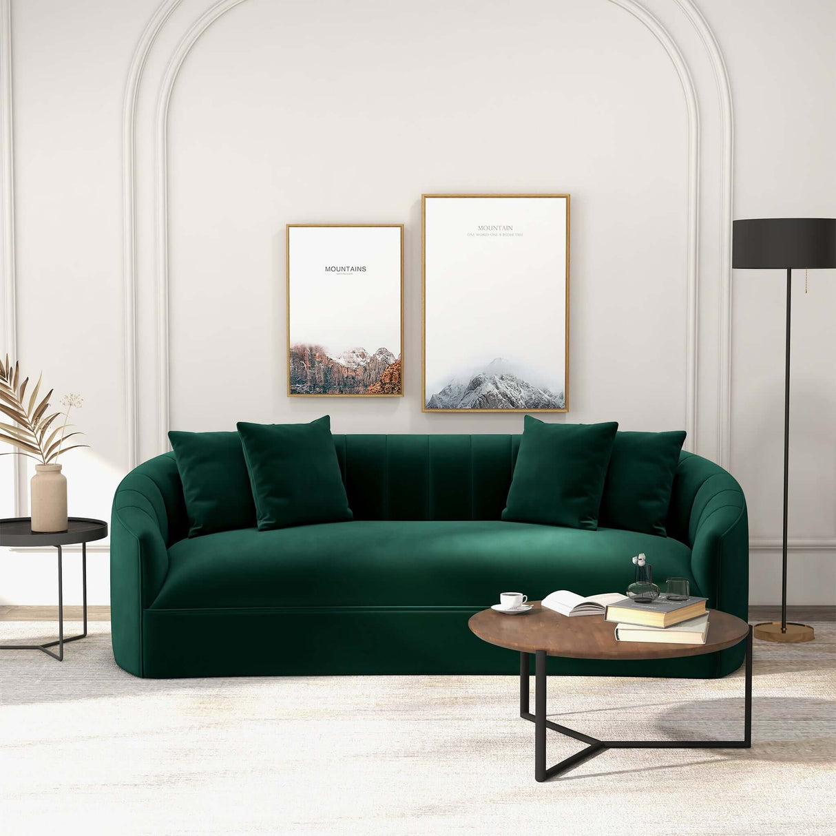 Kante Green Velvet Sofa by Ashcroft Imports at Eve Furniture