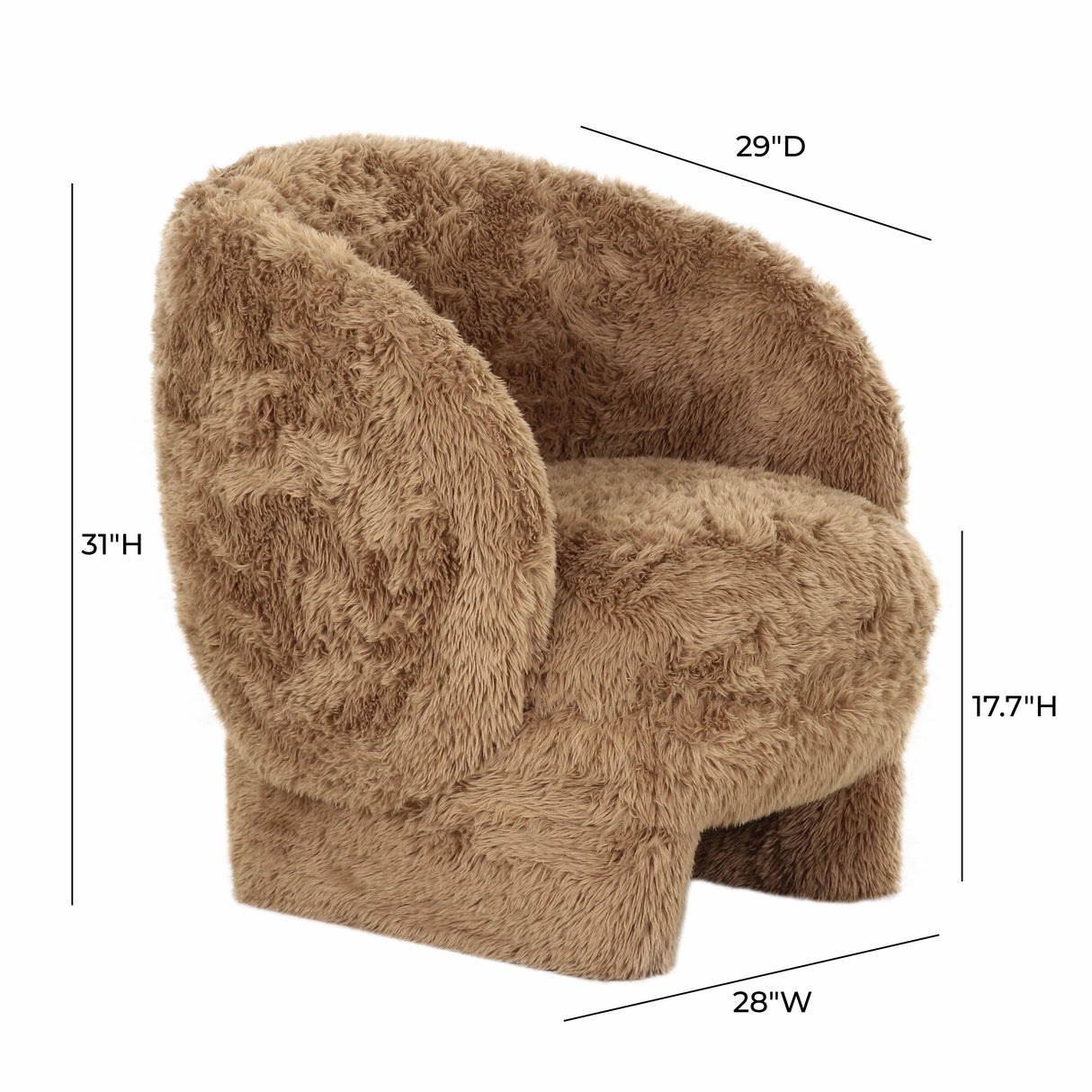 Kiki Vegan Shearling Accent Chair by TOV Furniture at Eve Furniture