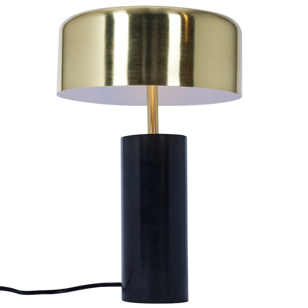 Kinetic Table Lamp - Gold outer and White inner by Ashcroft Imports at Eve Furniture