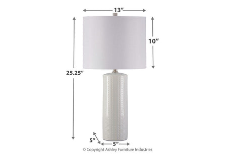 Steuben White Table Lamp, Set of 2