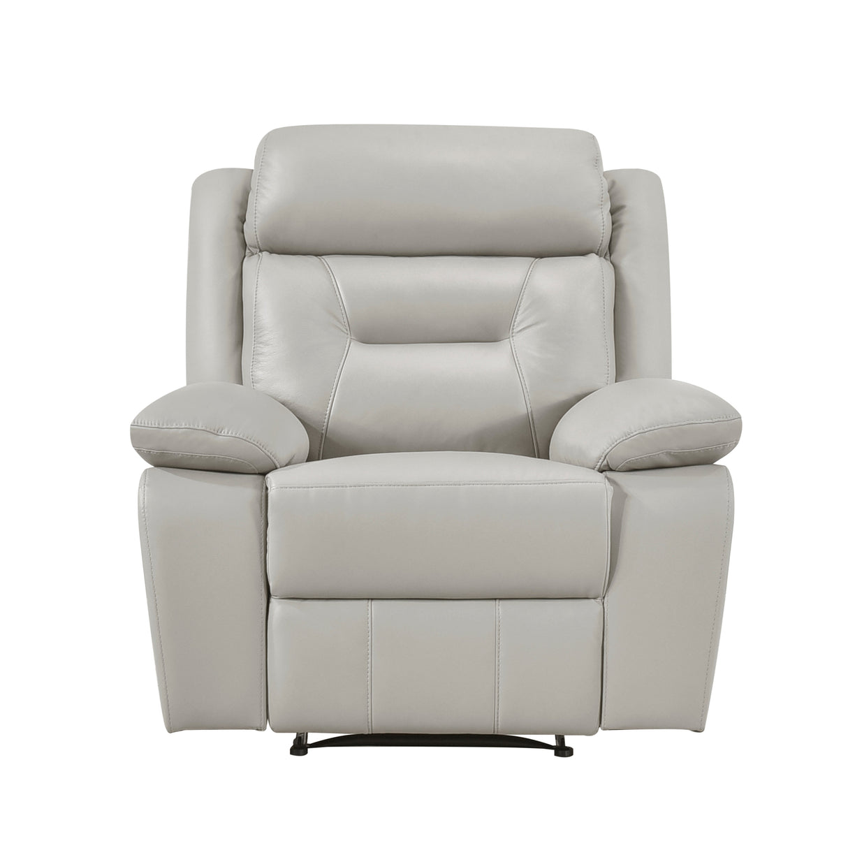 Laconia Silver Leather Reclining Chair by Homelegance at Eve Furniture