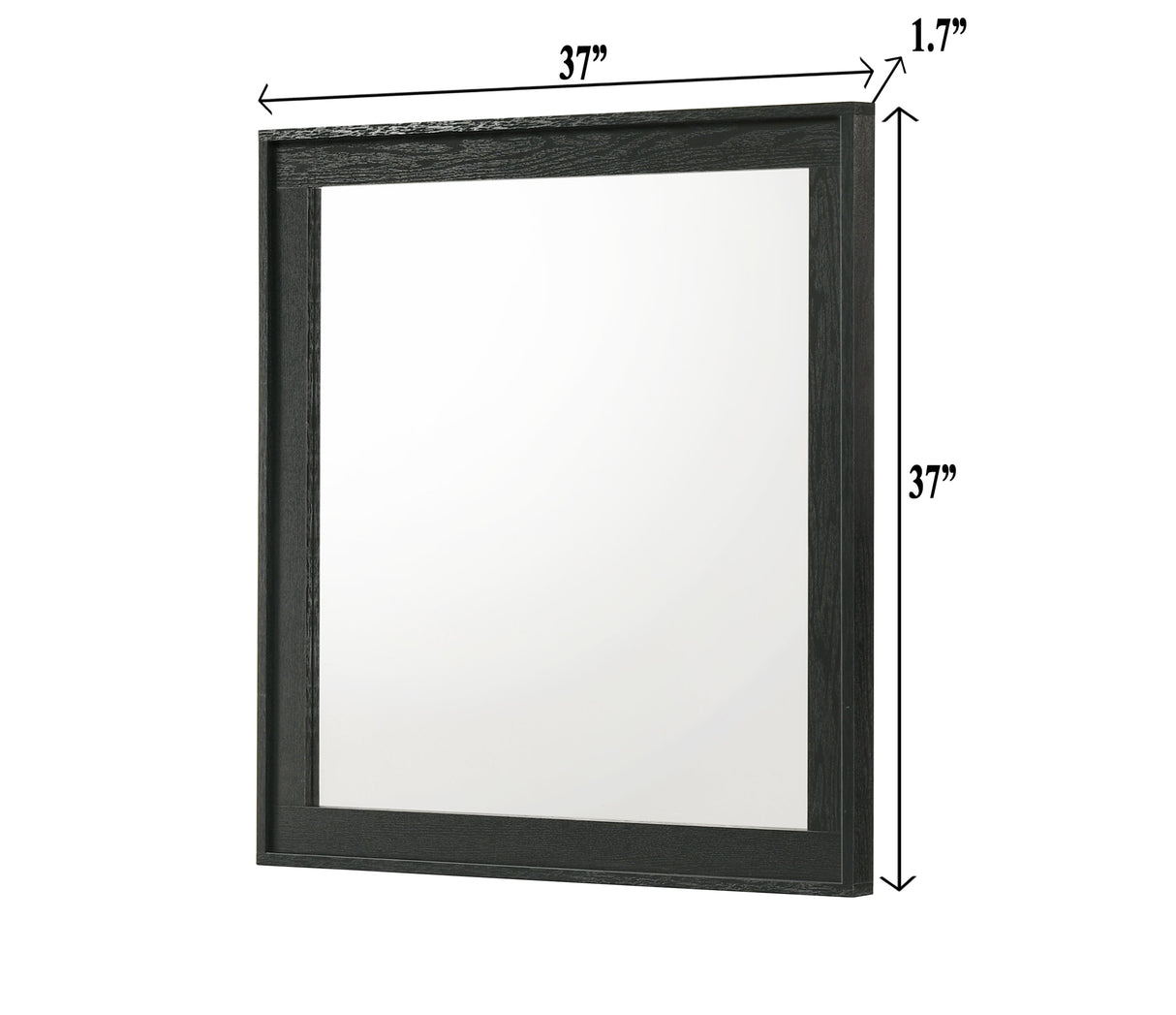 Lamar Black Bedroom Mirror (Mirror Only) by Crown Mark at Eve Furniture